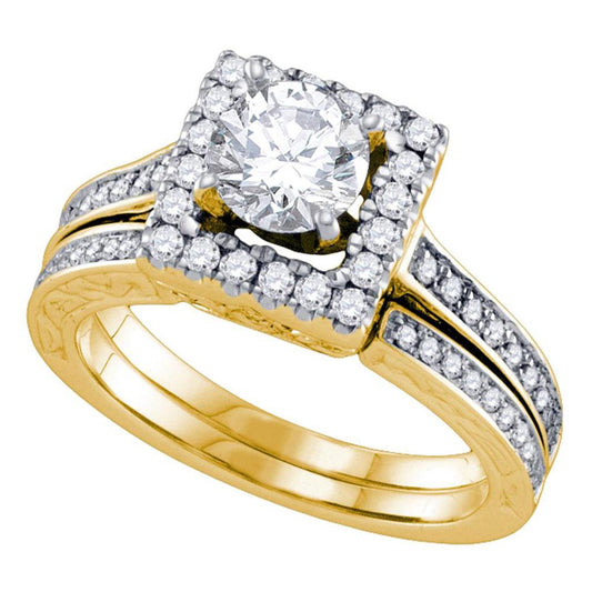 1 3/8CT-Diamond 7/8CT-CRD BRIDAL SET