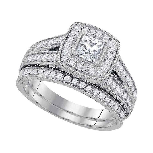 1 1/4CTW-Diamond 1/2CT-CPR BRIDAL SET