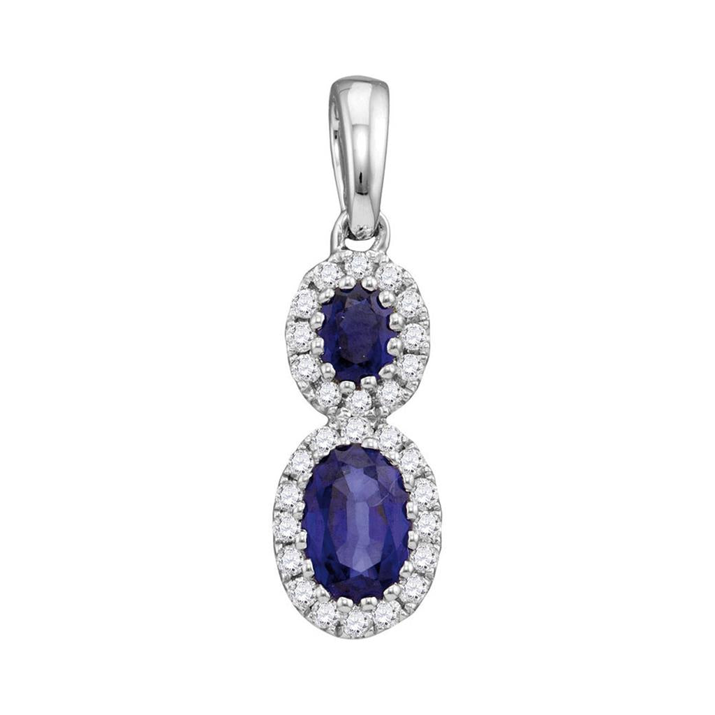 1/5CTW-Diamond 3/4(MIN)CT SAPP PENDANT
