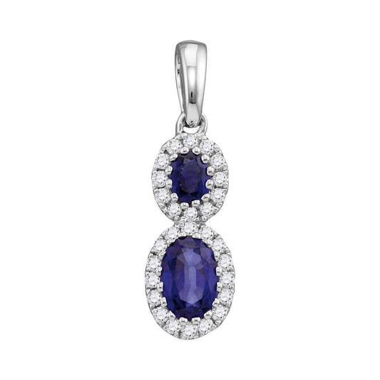 1/5CTW-Diamond 3/4(MIN)CT SAPP PENDANT