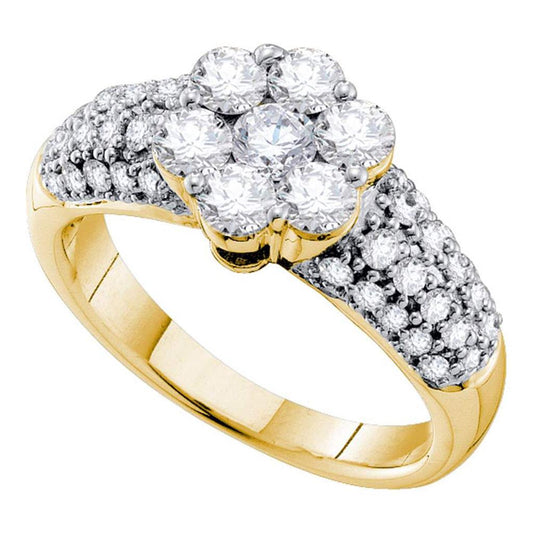 1 3/8CTW-Diamond FLOWER RING