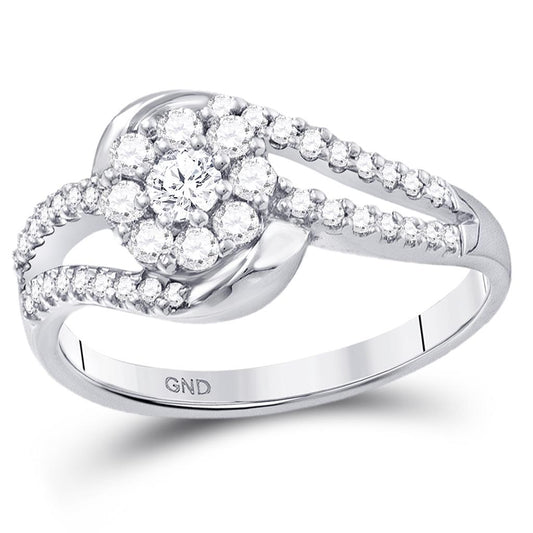 1/2CTW -Diamond FLOWER RING