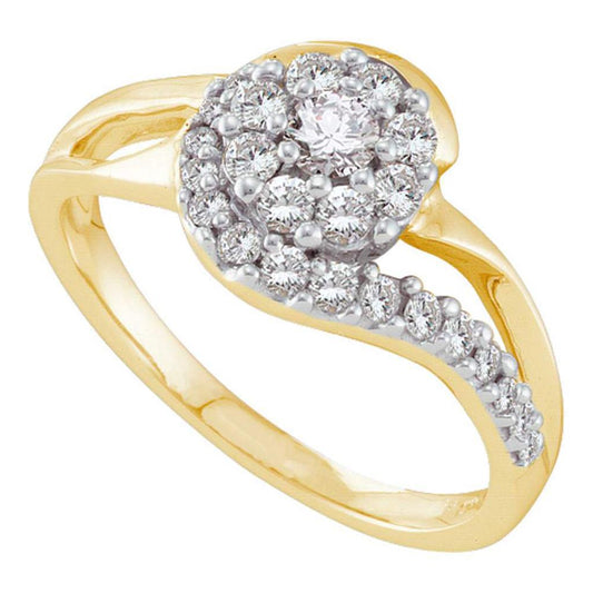 1/2CTW -Diamond FLOWER RING