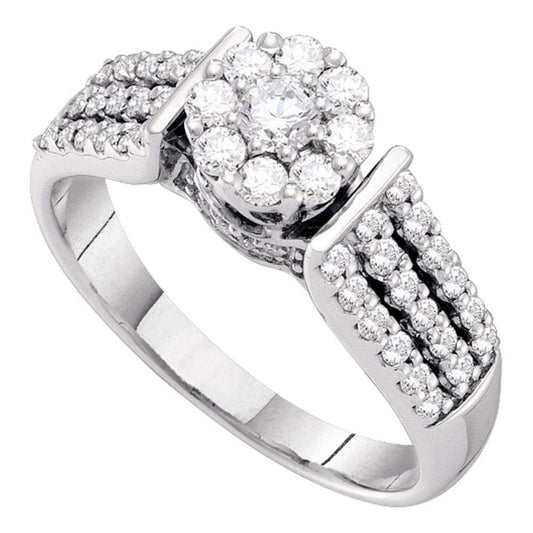 3/4CTW-Diamond FLOWER RING