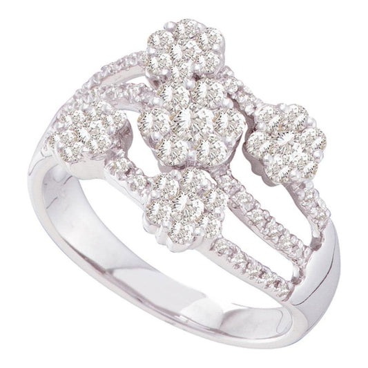 1 CTW -Diamond FLOWER RING