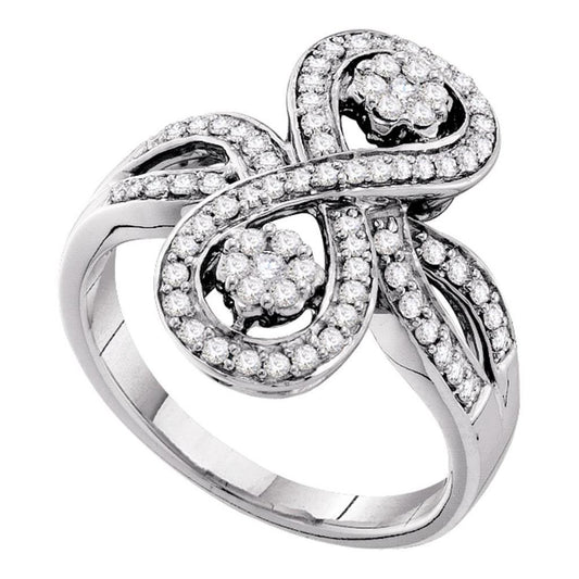 1/2CTW-Diamond FLOWER RING