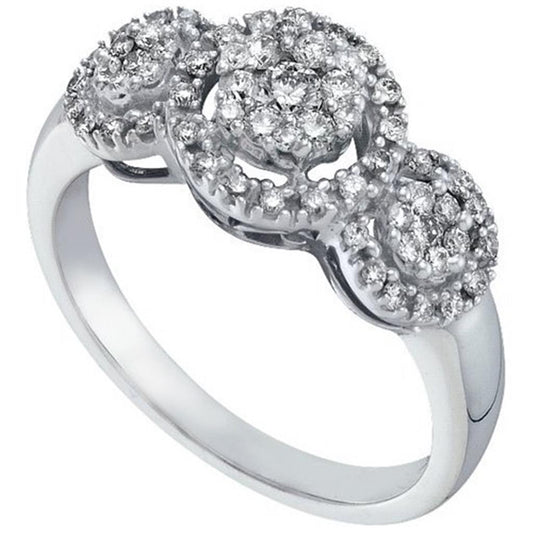 1/2CT-Diamond FLOWER RING