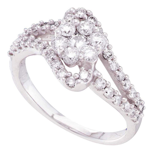 1 CT-Diamond FLOWER RING