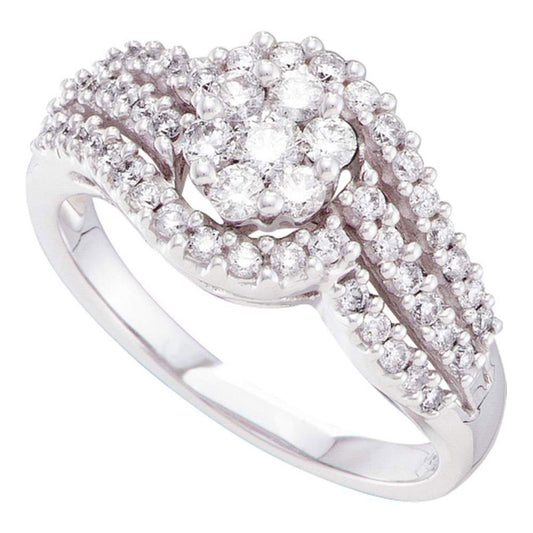 3/4CTW -Diamond FLOWER RING