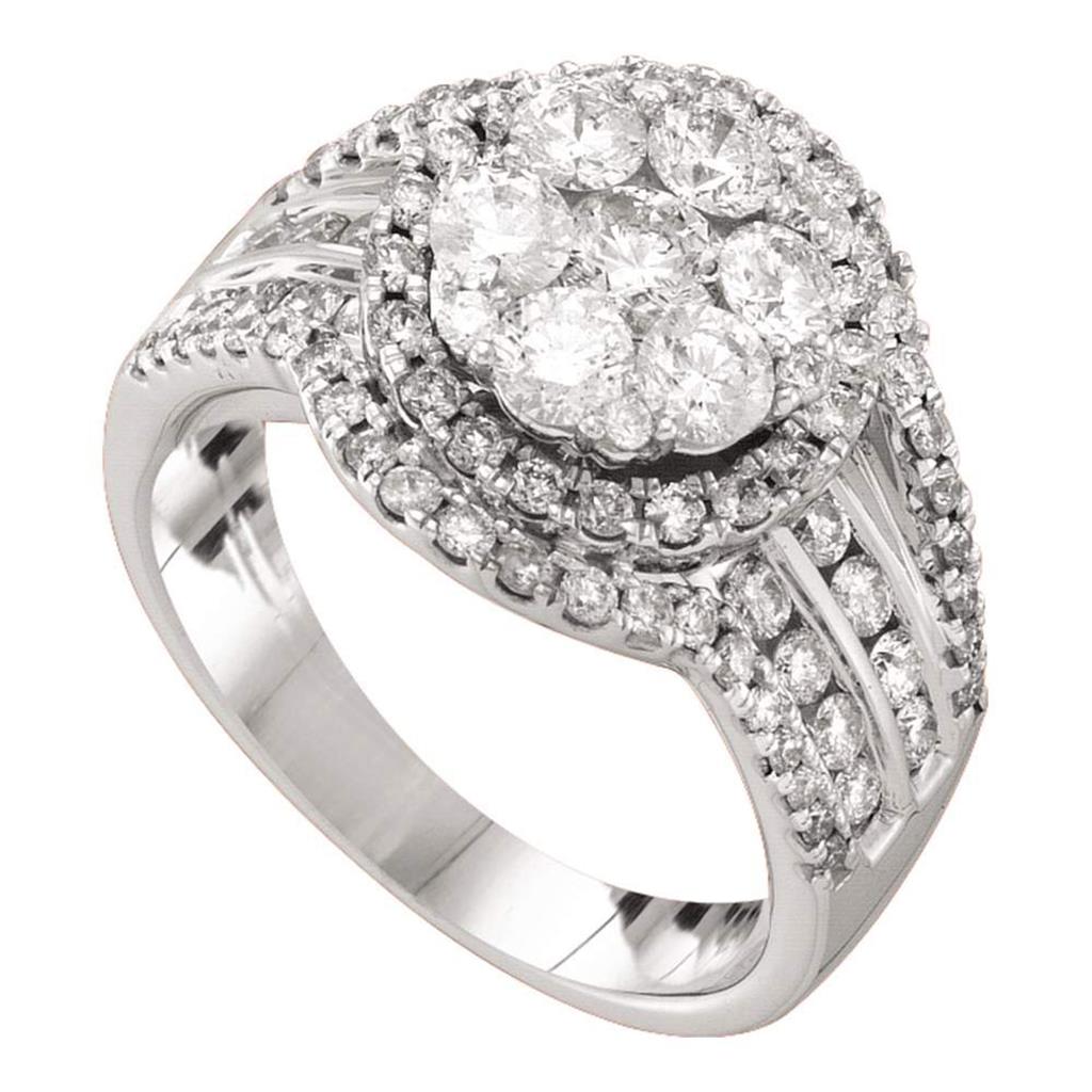 2 CTW-Diamond FLOWER RING
