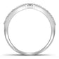 14k White Gold Round Diamond Cluster Bridal Wedding Ring Set 1/4 Cttw