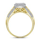 10k Yellow Gold Diamond Bridal Wedding Ring Set 3/8 Cttw