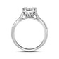 14k White Gold Round Diamond Cluster Bridal Engagement Ring 1 Cttw