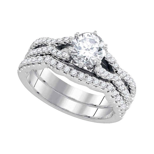 1 1/4CTW-Diamond 3/4CT-CRD BRIDAL SET