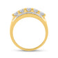 14k Yellow Gold Round Diamond Wedding Channel Set Band Ring 2 Cttw