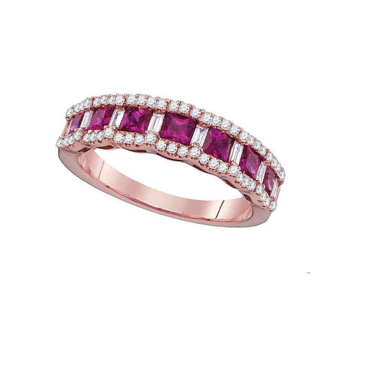 1/2CTW-Diamond 1 CT-RUBY BAND