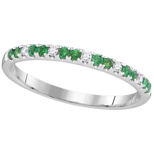 1/20CTW-Diamond 1/10CT-EMERALD BAND