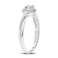 14kt White Gold Round Diamond Solitaire Promise Ring 1/10 Cttw