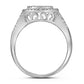 14k White Gold Round Diamond Moving Solitaire Bridal Engagement Ring 5/8 Cttw