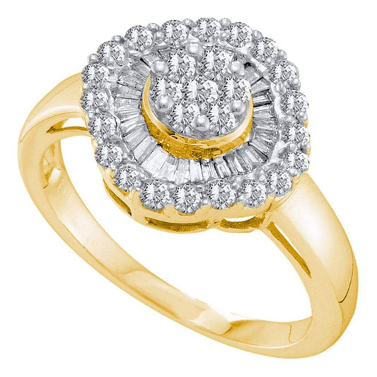 3/4CTW-Diamond FLOWER RING