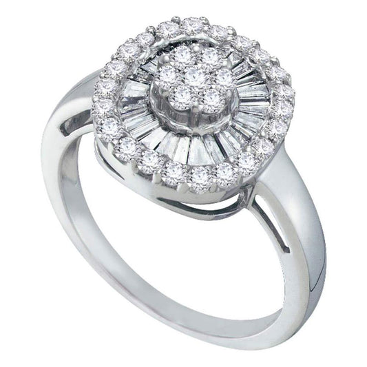 3/4CTW-Diamond FLOWER RING