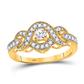 10k Yellow Gold 1/2CTW-Diamond 1/5CT-CRD BRIDAL RING