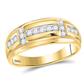 10k Yellow Gold Round Diamond Wedding Band Ring 1/2 Cttw