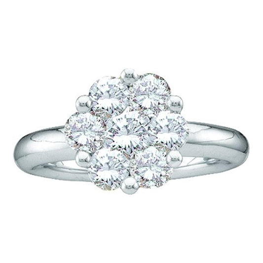 3/4CT-Diamond FLOWER RING