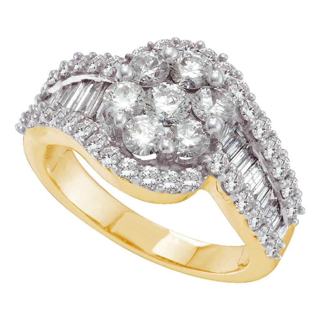 2 CT-Diamond FLOWER RING