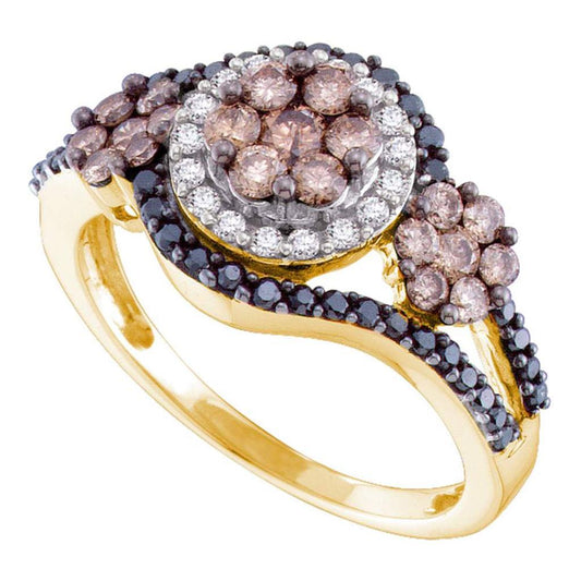 1  CT-Diamond BLACK FLOWER RING
