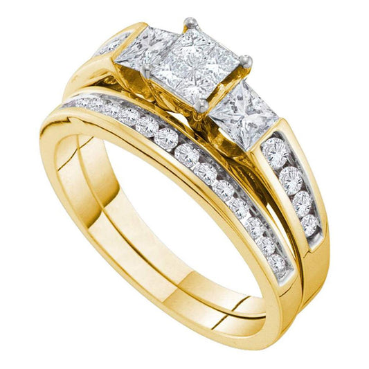 1 CT-Diamond INVISIBLE BRIDAL SET