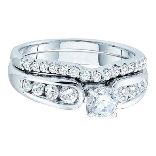1 CT-Diamond 3/8CT-CRD BRIDAL SET