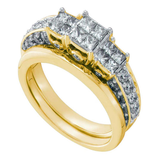 1 1/2CT-Diamond INVISIBLE BRIDAL SET