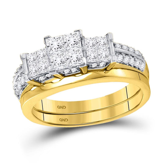 1 CT-Diamond INVISIBLE BRIDAL SET