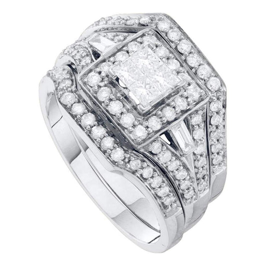 1 CT-Diamond INVISIBLE BRIDAL SET