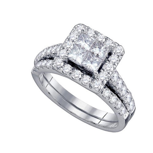 1 3/4CT-Diamond INVISIBLE BRIDAL-SET