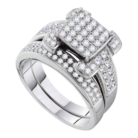 1 CT-Diamond INVISIBLE BRIDAL SET