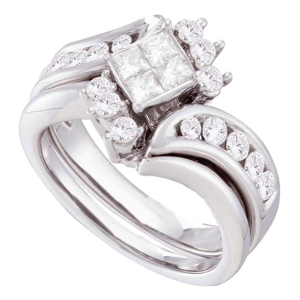 1 CT-Diamond INVISIBLE BRIDAL SET