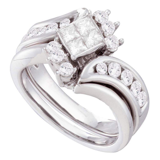 1 CT-Diamond INVISIBLE BRIDAL SET