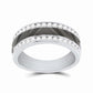 14k White Gold Round Diamond Wedding Band Ring 1/2 Cttw