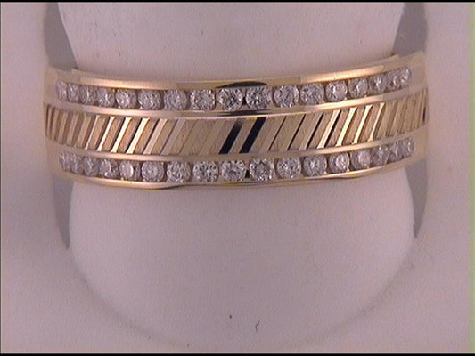 1/2CTW-Diamond ACCUSET MENS  BAND