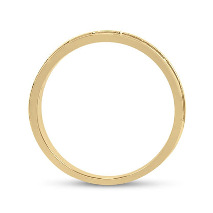 14k Yellow Gold Round Diamond Wedding Band Ring 1/2 Cttw