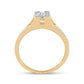 10k Yellow Gold Princess Diamond Bridal Wedding Ring Set 1/2 Cttw Size 5