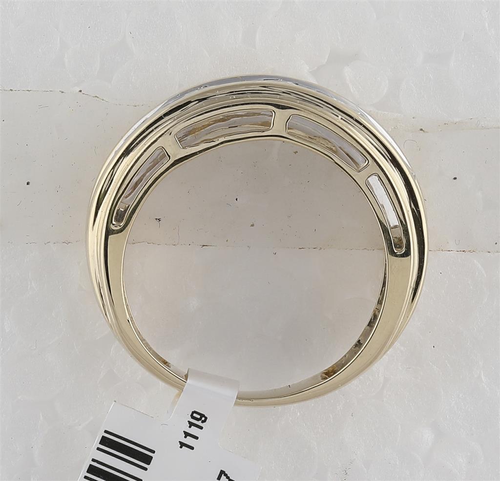 14k Yellow Gold Round Diamond 5-Stone Wedding Band Ring 2 Cttw