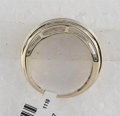 14k Yellow Gold Round Diamond 5-Stone Wedding Band Ring 2 Cttw