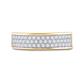 10k Yellow Gold Round Diamond Pave Band Ring 1/2 Cttw