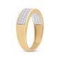 10k Yellow Gold Round Diamond Pave Band Ring 1/2 Cttw