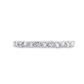 10k White Gold Round Diamond Single Row Band Ring 1/6 Cttw