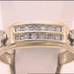 14k Yellow Gold Round Diamond Cross Wedding Band Ring 1/6 Cttw