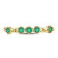10kt Yellow Gold Round Emerald Dot Stackable Band Ring 1/20 Cttw